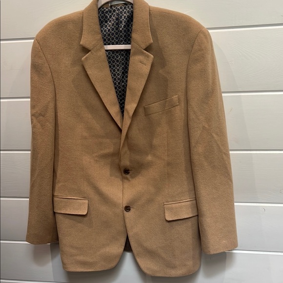 MICHAEL Michael Kors Tan‎ Sport Coat with Notched Lapels 100% camel hair 40R - Picture 1 of 8